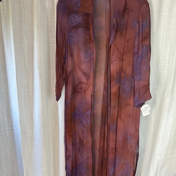 Rabbit Rabbit Rabbit Orange and Purple Sheath Dress with Duster Jacket - Picture 10 of 16